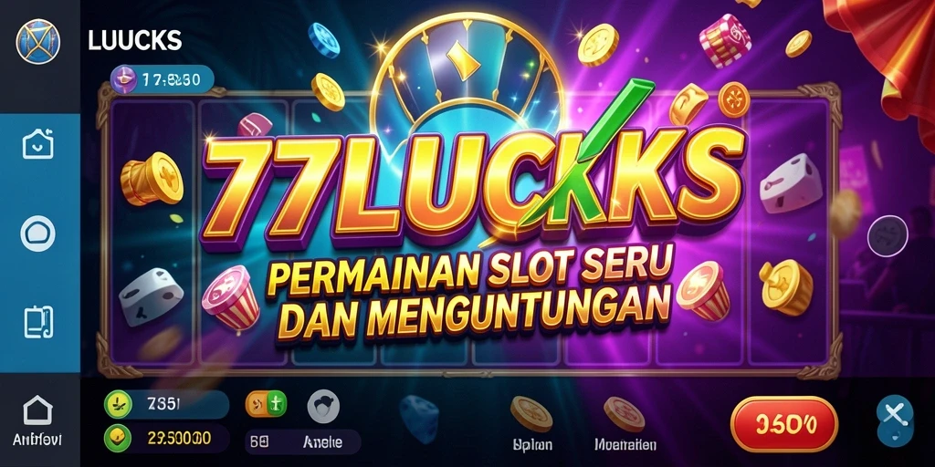 Screenshot gameplay 77LUCKS menampilkan putaran Slot yang penuh warna.