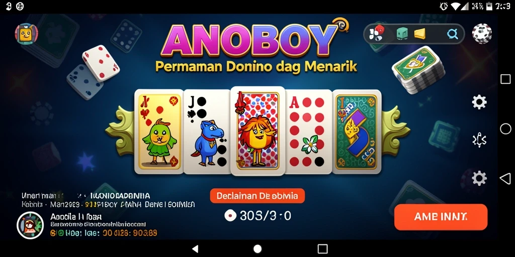 Tampilan menarik dari gameplay ANOBOY yang penuh aksi Domino.
