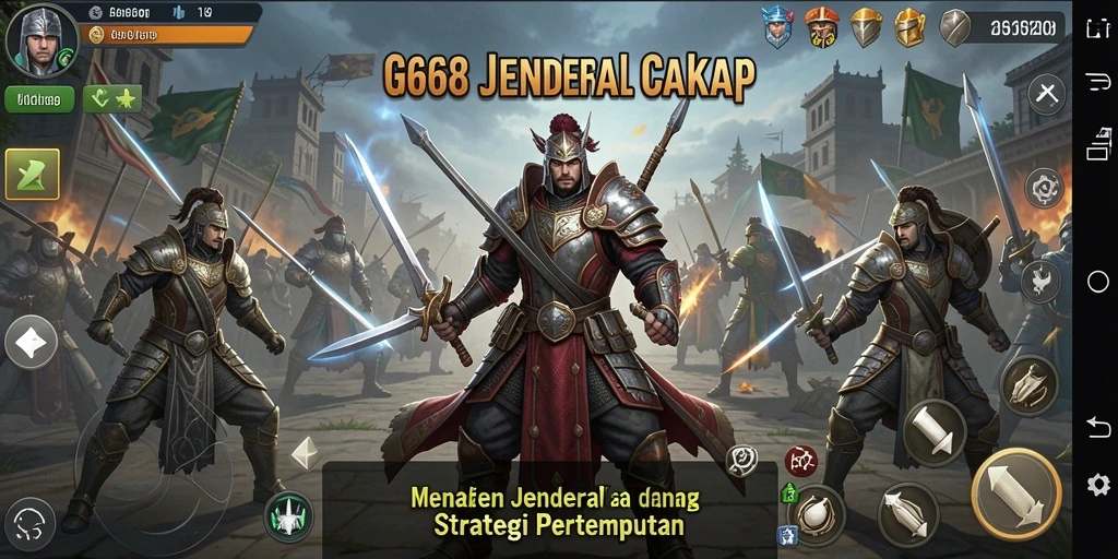 Menampilkan gameplay G668 dengan pertempuran strategis yang intens.