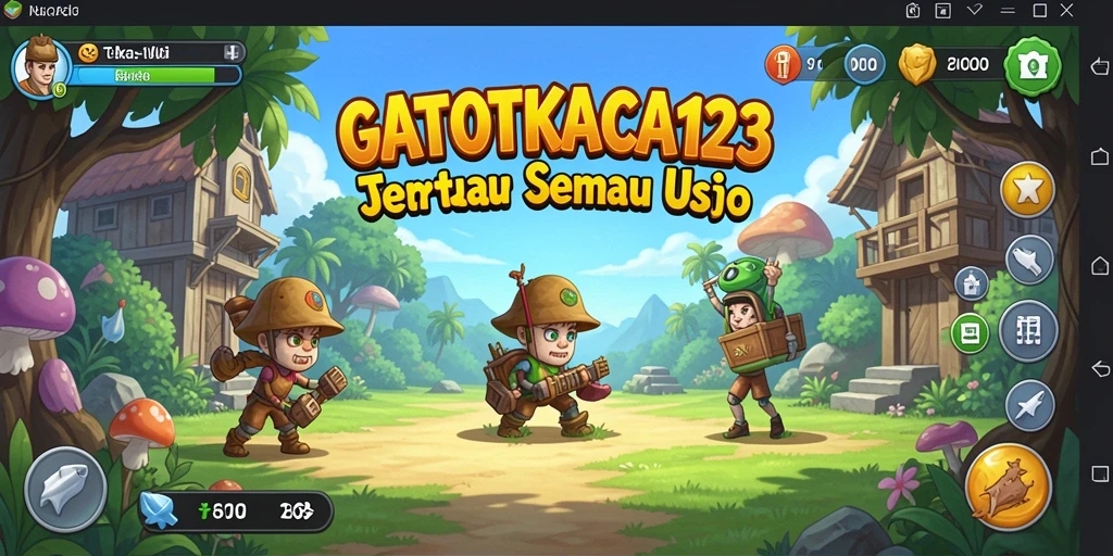 Tampilan gameplay GATOTKACA123 yang penuh warna dan menantang.