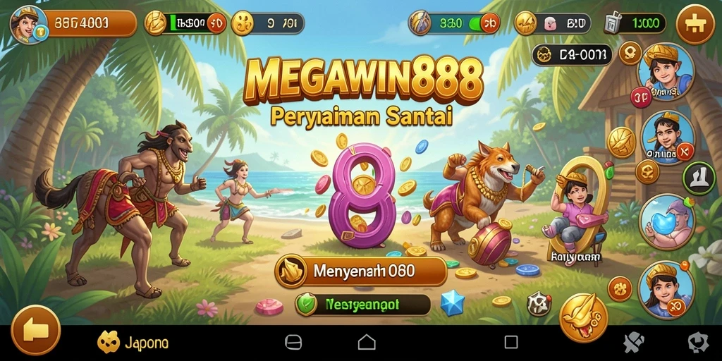 Tampilan gameplay yang menyenangkan dan penuh warna dari MEGAWIN888.