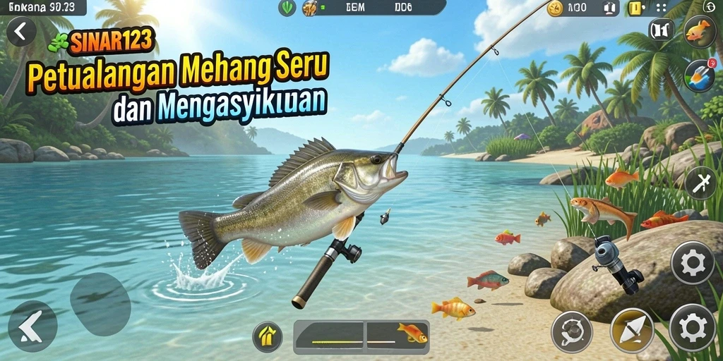 Gameplay seru saat menangkap ikan di SINAR123.