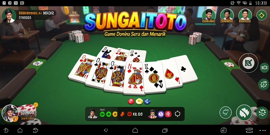 Tangkapan layar SUNGAITOTO yang menampilkan aksi gameplay Domino.
