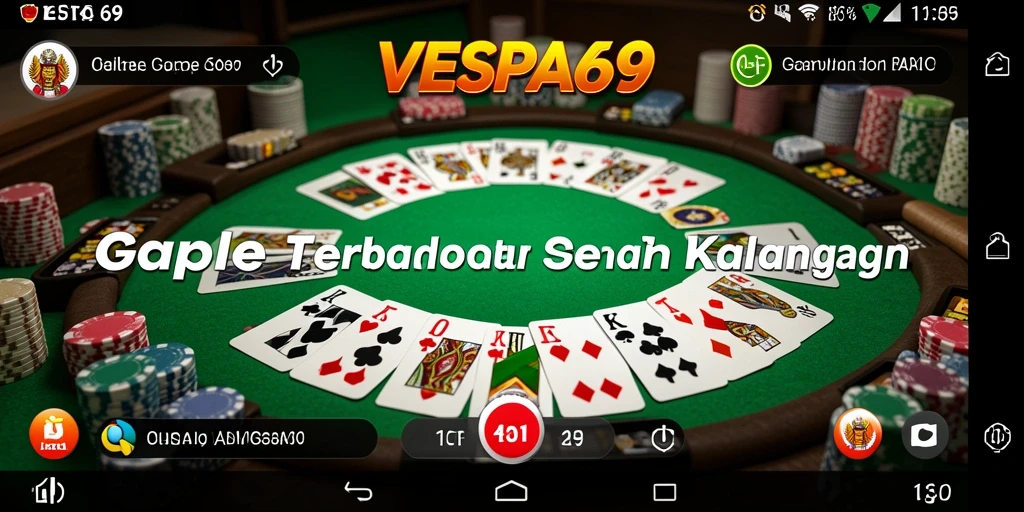 Tampilan seru gameplay Gaple di VESPA69.