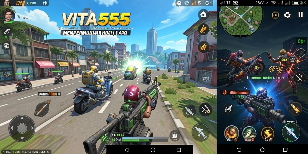 Tampilan antarmuka utama VITA555 yang sederhana dan fungsional.