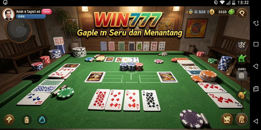 Gameplay seru Gaple dalam aplikasi WIN777.